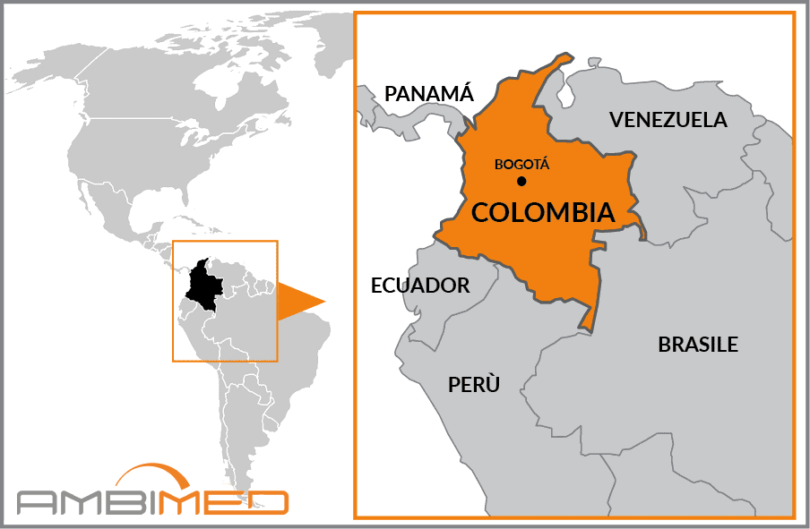 Cartina geografica della Colombia