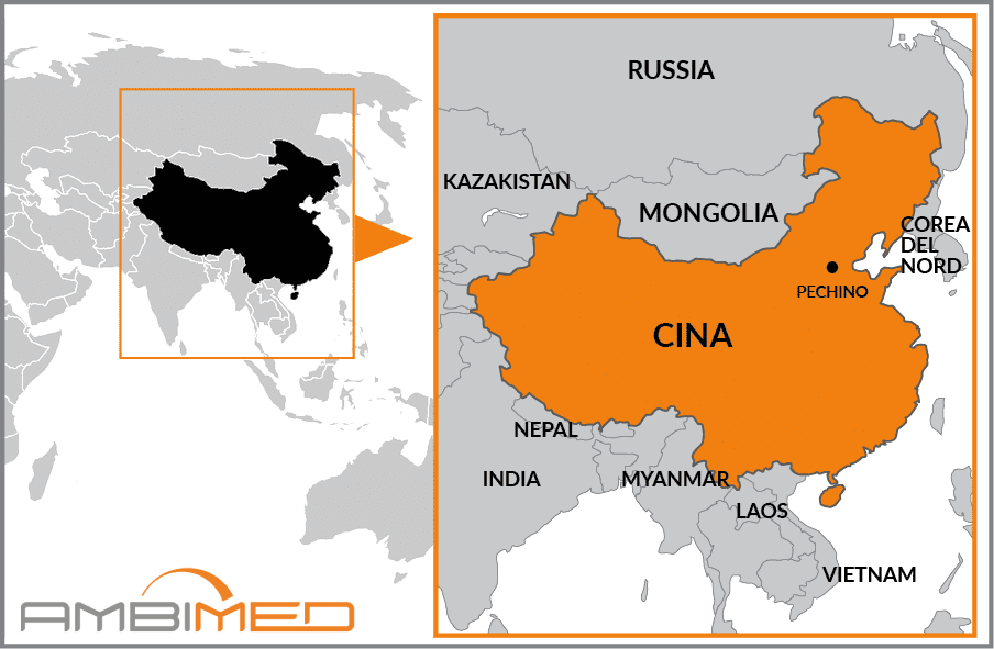 Cartina geografica della Cina