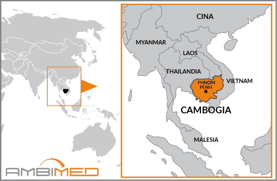 Cartina geografica della Cambogia