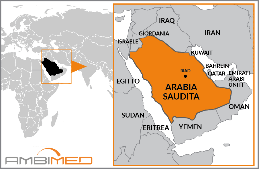 Cartina geografica della Arabia Saudita