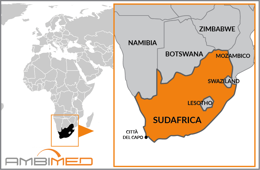 Cartina geografica della Sudafrica
