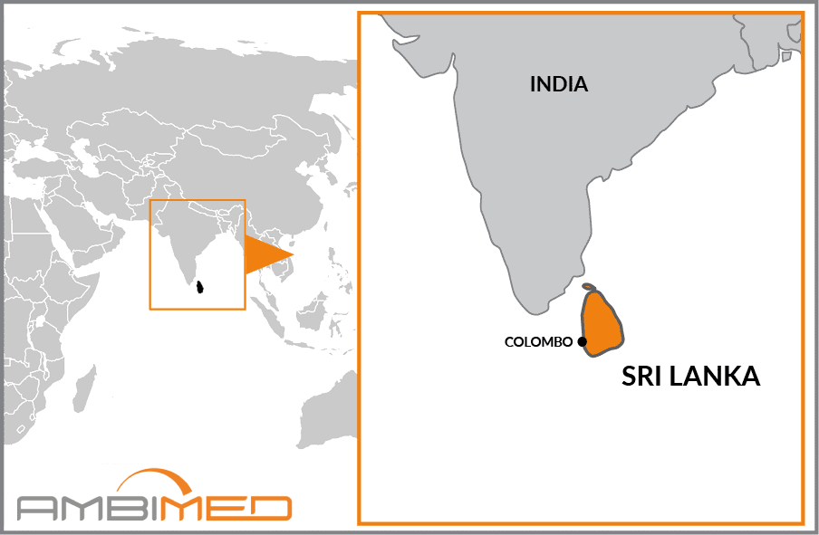 Cartina geografica della Sri Lanka