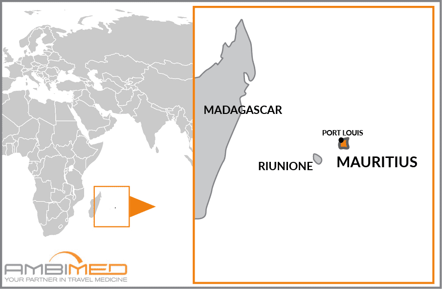 Cartina geografica della Mauritius
