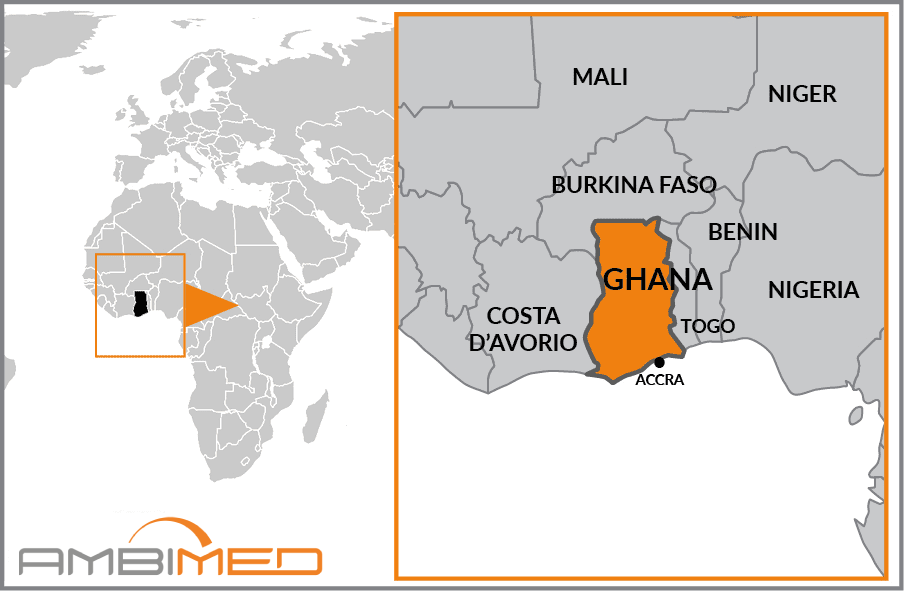 Cartina geografica della Ghana