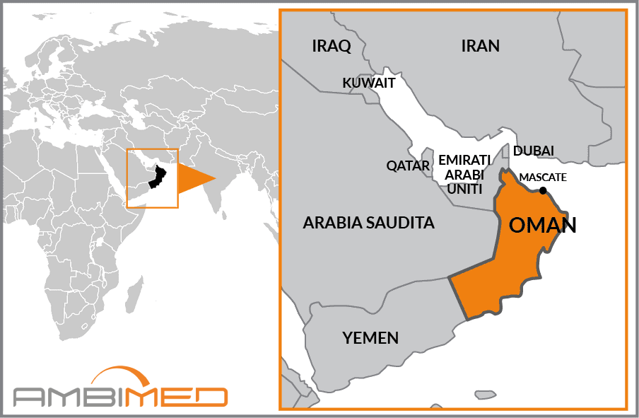 Cartina geografica della Oman