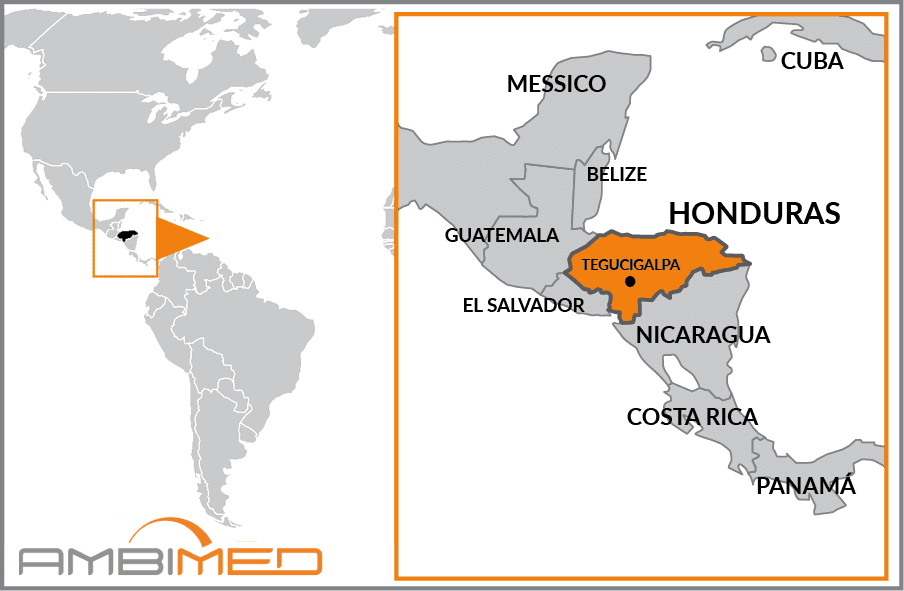 Cartina geografica della Honduras
