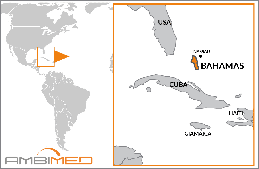 Cartina geografica della Bahamas