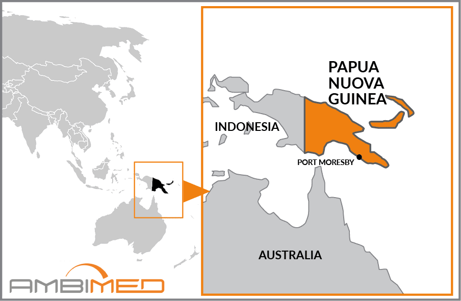Cartina geografica della Papua Nuova Guinea
