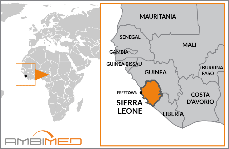 Cartina geografica della Sierra Leone