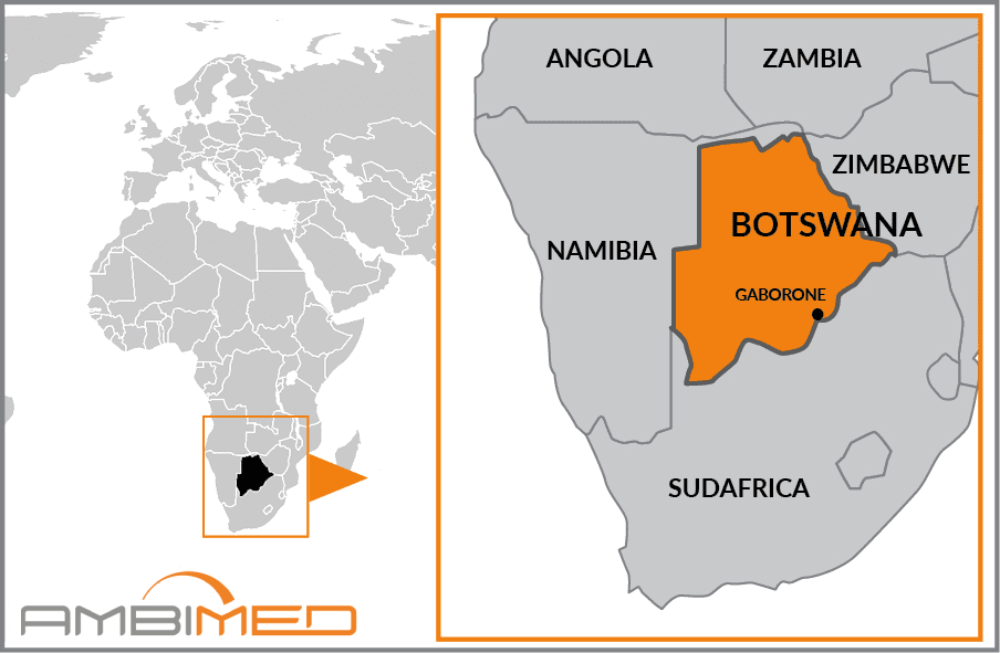 Cartina geografica della Botswana
