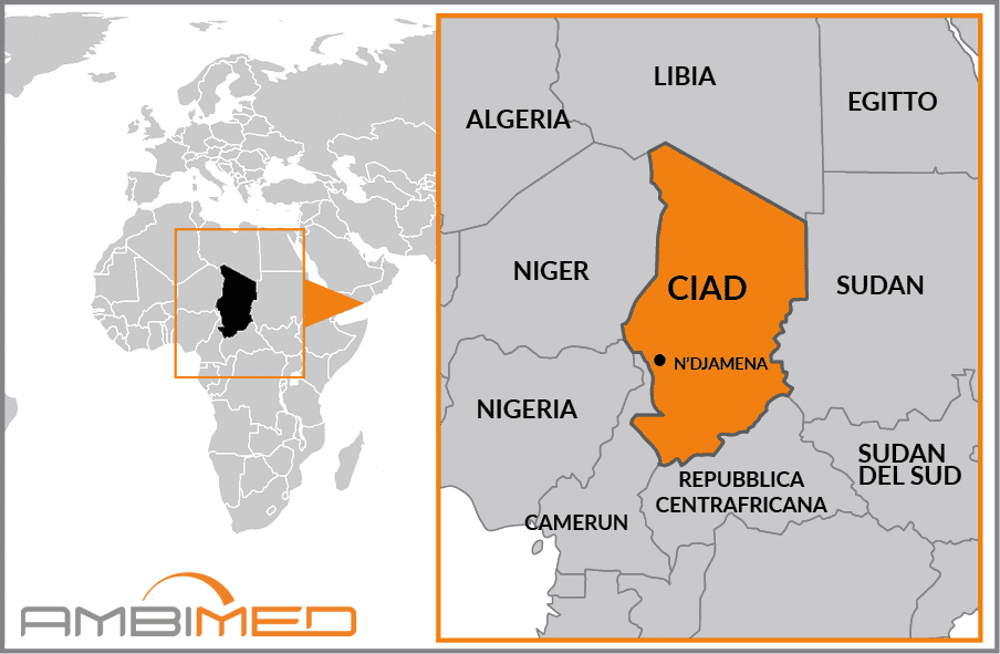 Cartina geografica della Ciad