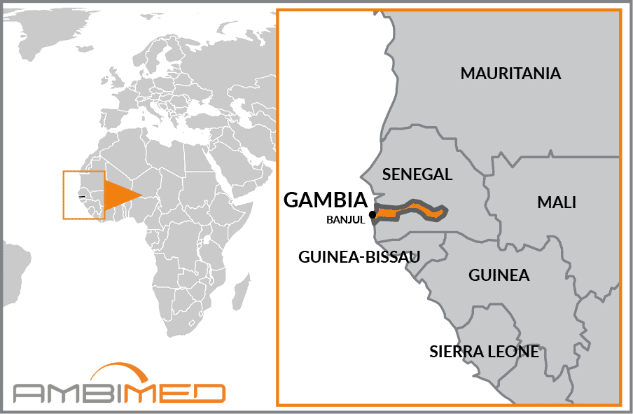 Cartina geografica della Gambia