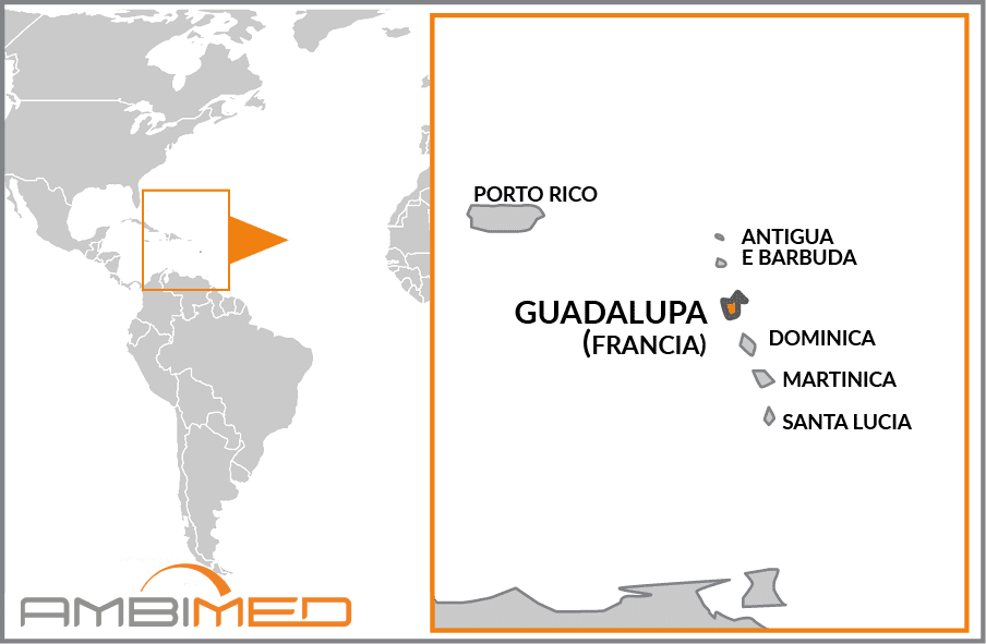 Cartina geografica della Guadaloupe