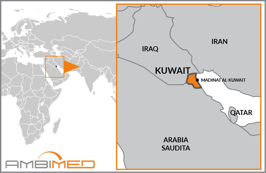 Cartina geografica della Kuwait