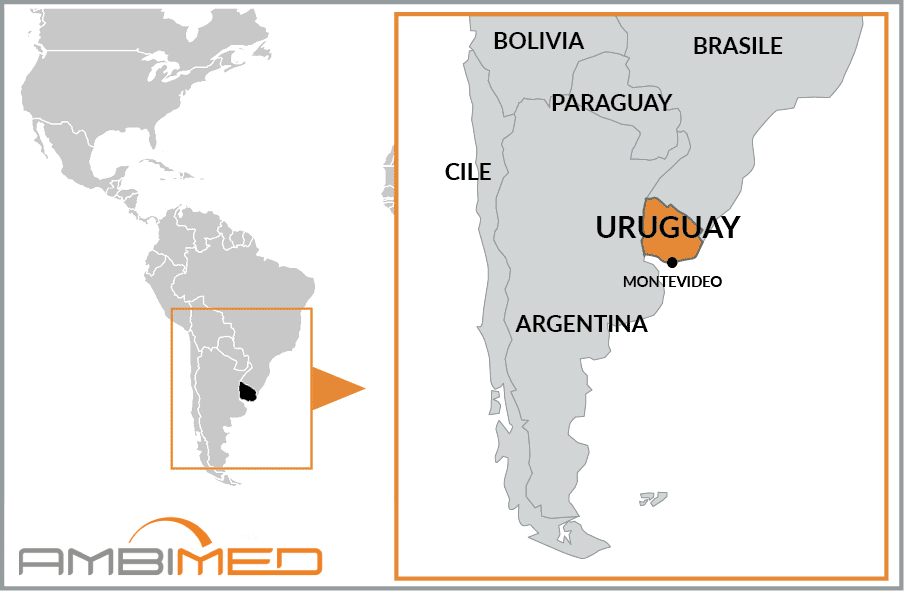 Cartina geografica della Uruguay