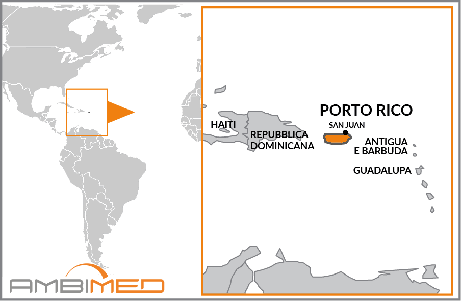 Cartina geografica della Porto Rico