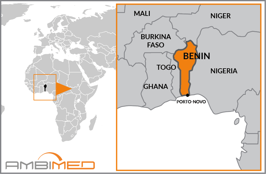 Cartina geografica della Benin