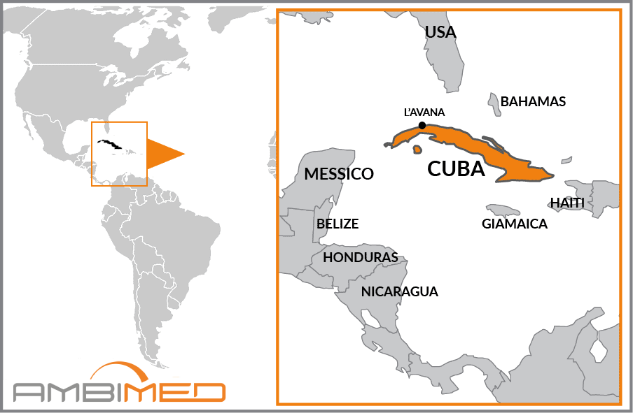 Cartina geografica della Cuba